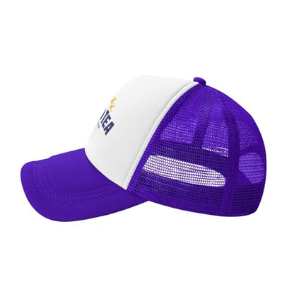 Mens Twisted Trucker Hat Mesh Snapback Adjustable Baseball Cap - color: Purple