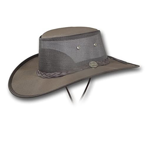 Barmah Hats Wide Brim Canvas Cooler Hat - Item 1087 - color: Brown, size: XX-Large