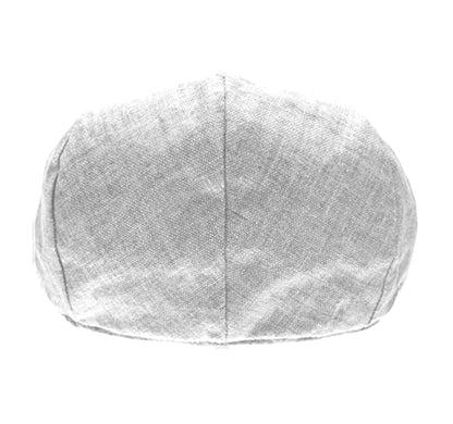 Men's Linen Flat Ivy Gatsby Summer Newsboy Hats - color: Light Grey, size: Large-X-Large