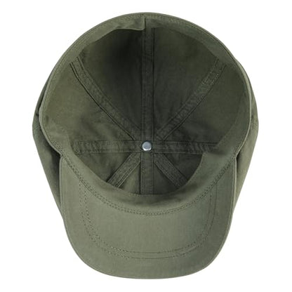 BOTVELA Men's Newsboy Gatsby Hat Cotton Cabbie Cap - color: Army Green, size: 7 1/2