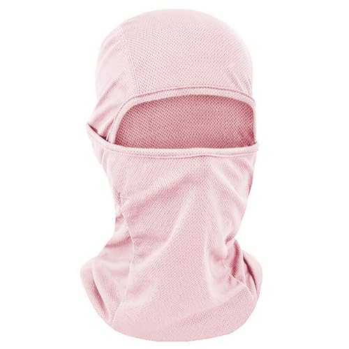TOPTIE Mesh Balaclava with Hinge Design, Breathable Helmet Liner - color: Pink