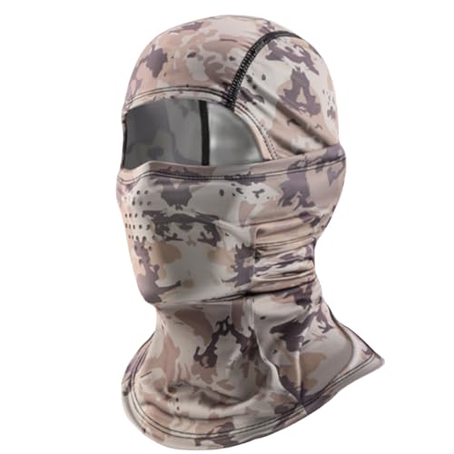 Camo Balaclava Face Mask for Men Women UV Sun Protection Cycling Neck Scarf Gaiter Head Breathable Motorcycle - color: Desert Camo