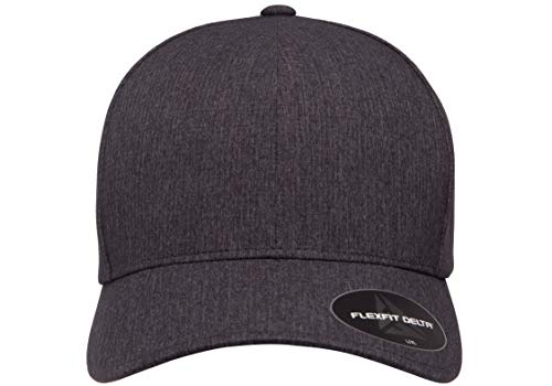 Flexfit Men's One Size Delta Seamless Cap, Maroon, Large-X-Large - color: Melange Charcoal, size: Small-Medium