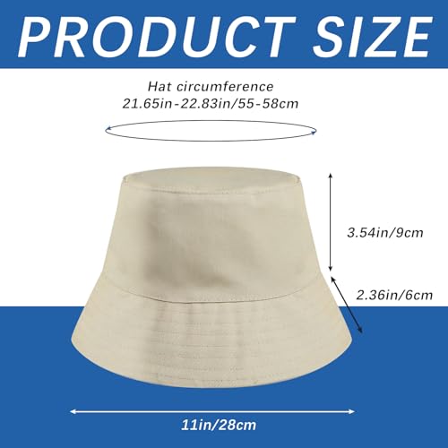 Bucket Hats Bulk Solid Color DIY Blank Hat Bucket Hats for Men, Women and Adults - color: 3pcs Khaki Bucket Hat