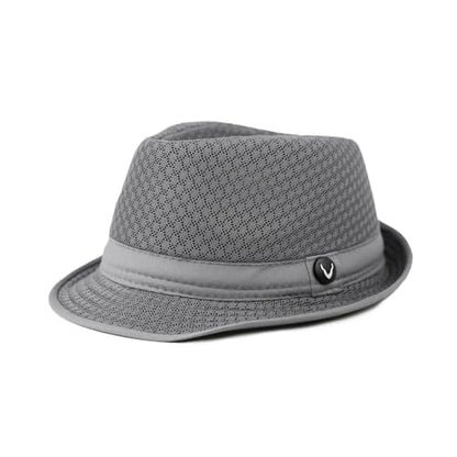 The Hat Depot Light Weight Classic Soft Cool Mesh Crushable Fedora hat - color: Grey, size: Small-Medium