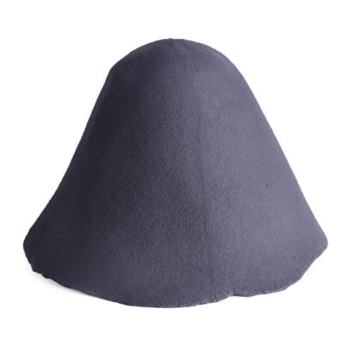 Wool Felt Cone Cloche Hood Millinery Hats Fascinators Block Base Body B107 - color: #15 Dark Gray