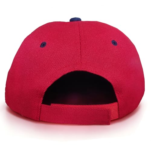 American Flag Baseball Caps Embroiderred USA Flag Patriotic Dad Hat Adjustable Trucker Hats for Men Women - color: Red Flat Brim Usa Cap