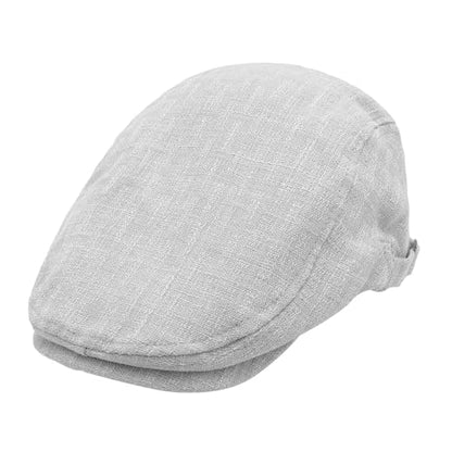 ZLYC 남성용 여름 플랫 캡 Scally Ivy Gatsby Newsboy Beret Driver Cabbie 사냥 모자 - color: 플레인 라이트 그레이