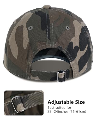 GADIEMKENSD Unstructured Baseball Cap Adjustable, Running Hat for Men Women, Cotton Dad Hat Plain for Outdoors Activities - color: Camo Desert