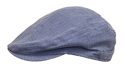 Broner Lightweight Cotton Ripstop Euro Shape Ivy Cap - color: Stone Wash Blue, size: XX-Large