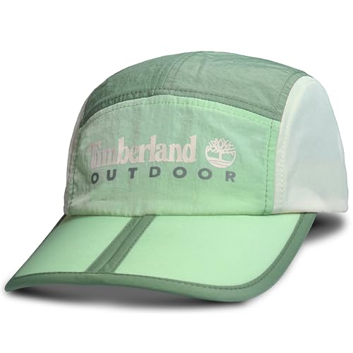 Timberland Mens Split Brim Foldable Camp Hat, Adjustable Panel Hat, Lightweight - color: Cameo Green Multi (Light Green)