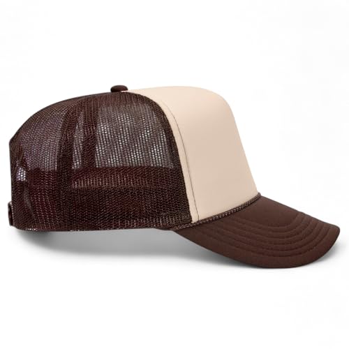 Game Day Flag Hat - color: Brown/Tan Foam Mesh Back