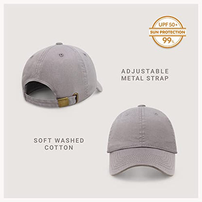 CHOK.LIDS Everyday Premium Cotton Dad Hat Adjustable Baseball Cap Unisex - color: Light Grey