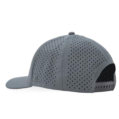 Gilbert Performance 5‑Panel Snapback Hat – Adjustable Flat Bill Cap, Breathable Mesh, Water‑Repellent Fabric, Unisex - color: Dark Grey