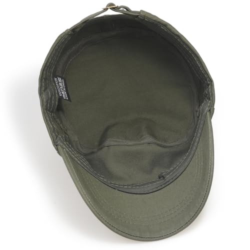 Unisex Cadet Army Cap Military Flat Top Hat for Men Women