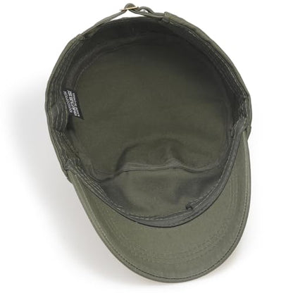 Unisex Cadet Army Cap Military Flat Top Hat for Men Women