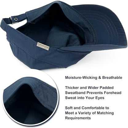 Loneshark Water Resistant Military Hat Quick Dry Cadet Cap Army Flat Top - color: Sport-logo-navy