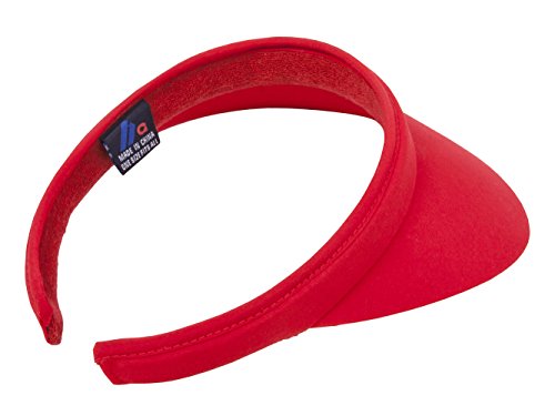 TOP HEADWEAR Nylon Clip-On Visor - color: Red