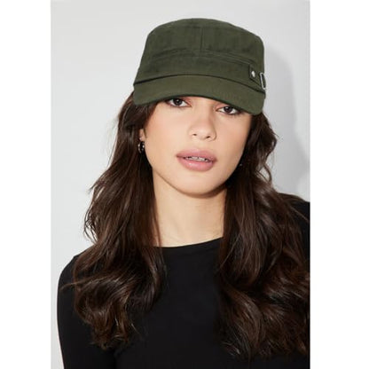 Army Cadet Cap for Men Women Military Flat Top Cap Baseball Caps - color: Army Green