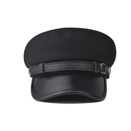 Chauffeur Hat Newsboy Cap Beret Driver Costumes Captain-Hat for Men Women - color: Black-a