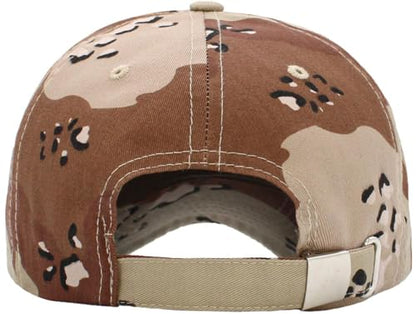 KBETHOS Classic Unisex Cotton Adjustable Low Crown Baseball Cap – Plain Dad Hat - color: Desert Camo