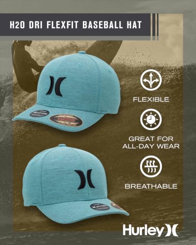 Hurley Men's Caps - One & Only Flexfit Baseball Cap - Fitted Hats for Men (S-XL) - color: Aurora Green, size: Small-Medium