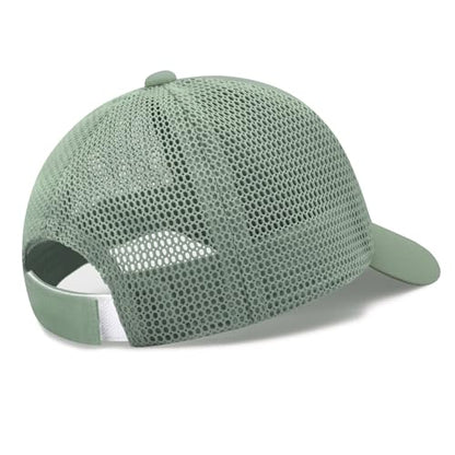 Sarfel Baby Baseball Cap Toddler Baseball Hat with Mesh Infant Ball Cap Toddler Trucker Hat Baby Snapback Hat Kids Cap UPF50+ - color: Dinosaurs Army Green With Mesh, size: 12-24 Months