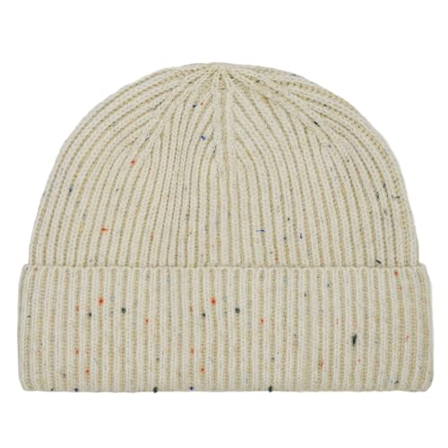 DALIX Knit Watch Cap Beanie Men Women Winter Cuffed Fisherman Hat Cold Weather Stretch Fit Soft Acrylic - color: Beige
