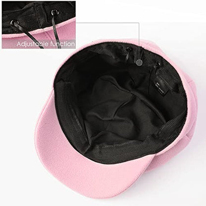 Sumolux Women Beret Newsboy Hat French Cap Classic Winter - color: Pink