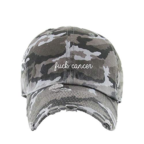 Send Dog Pics Vintage Baseball Cap Embroidered Cotton Adjustable Distressed Dad Hat - color: Gray Camo