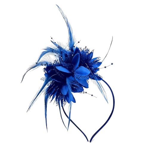 Fascinators Hat Tea Party Hat for Women 1920s Halloween Party - color: Royal Blue