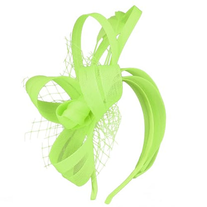 Fascinators Hats for Women, Fascinator Headband Tea Party Hat - color: Grass Green