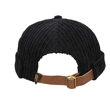 jerague Beanie Hat for Men Women Brimless Cuffed Hat Skullcap Watch Cap Adjustable - color: A2-black