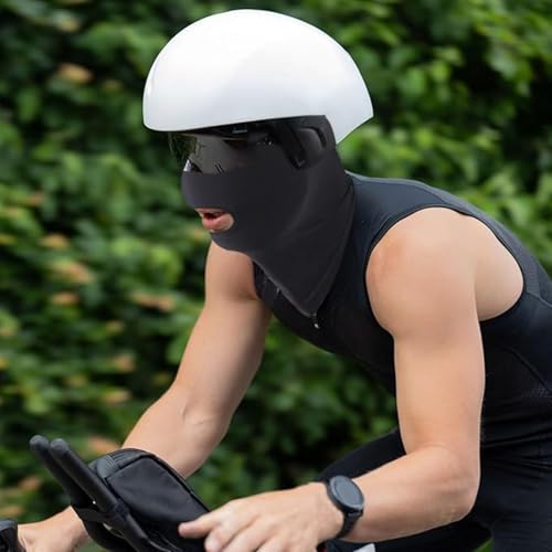 2Pcs Full Face Mask,2Hole/3Hole Black Thin Balaclava Seamless Mask - color: 3 Hole Black+white