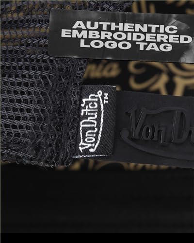 Von Dutch Unisex Velvet Trucker Hat, Curved Bill, Mesh Back, Snapback - color: Orange Leopard