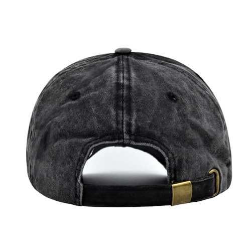 YuMENo American Flag Baseball Cap for Men Women Adjustable Distressed Embroidered USA Dad Hat - color: Washed Grey