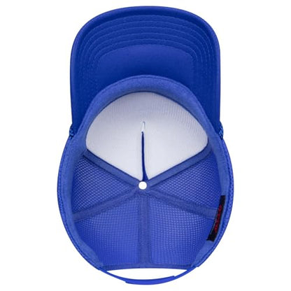 OTTO Cap 5 Panel High Crown Air Mesh Back Trucker Hat | Bulk Packs - color: 001 - Royal