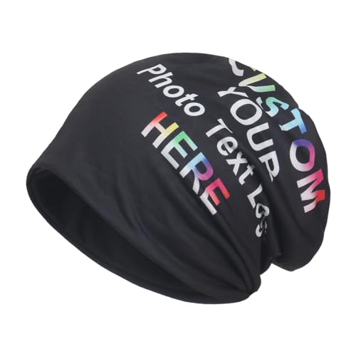 Jemis Sweet Heartwarming Breast Cancer Beanie Hat, Romantic Knitted Hat, Cancer Headwear Caps Baggy Skull Sleep Scarf - color: 2 Pack Black & Yellow Red