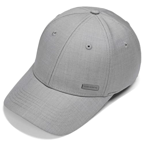 Gym Baseball Hats for Men by King & Fifth, Workout Hat, Low Profile Caps - color: Dove Grey Menswear, size: Small-Medium