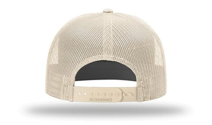 Richardson 168 168P Hat 7-Panel Trucker Cap Hi-Pro Snapback Cap Camo Hat Adjustable Baseball Hat Blank Hat Bulk Hats - color: Harvest Duck Camo/Sandstone