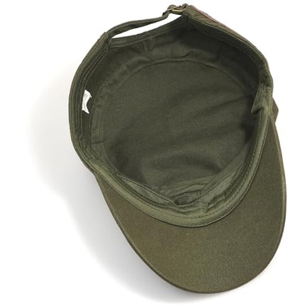 Army Cadet Cap for Men Women Military Flat Top Cap Baseball Caps - color: Star Army Green