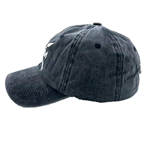 Women's Mama Bear Arrow Baseball Hat Embroidered Washed Denim Mom Cap - color: Mama Bear - Navy