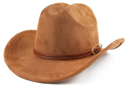 Pro Celia Cowboy Hat for Women and Men Wide Brim Western Cowgirl Hat - color: Brown