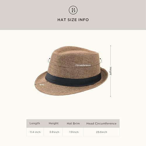BABEYOND 1920s Mens Gatsby Gangster Accessories Set Panama Hat Suspender Bow Tie - color: Camel Set