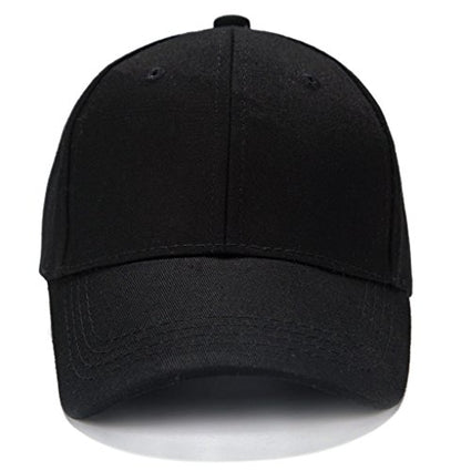 Edoneery Kids Baseball Hat, Adjustable Cotton Cap - color: Black, style: 3-8 Years