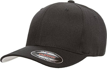 Flexfit Mens Flexfit Wool Blend Hat - color: Black, size: Large-X-Large