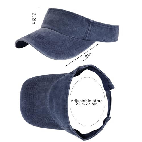 Marrywindix 1 Piece of Sport Wear Athletic Visor Sun Sports Visor Hat Visor Adjustable Cap for Women and Men - color: Dark Blue