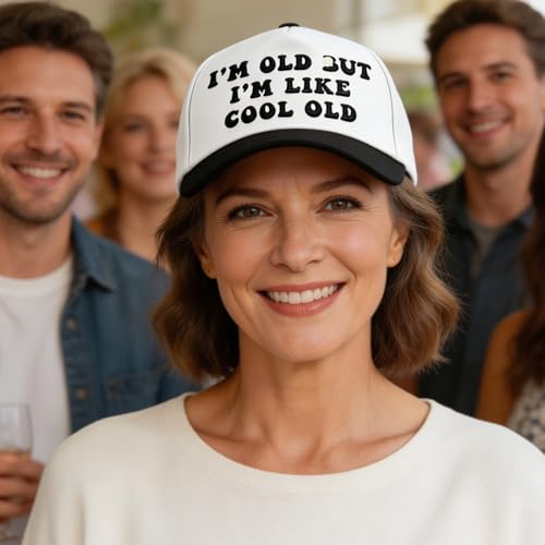 Funny Trucker Hats Embroidered Vintage Snapback Hat for Women Put It On My Husband's Tab Hats Gag Gifts Baseball Cap Red - color: I'm Black