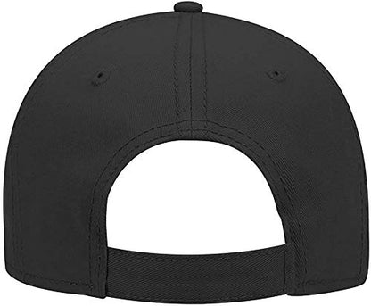 Ashen Fane 6 Panel Structured Low Profile Superior Cotton Twill Basic Baseball Hat - color: Black