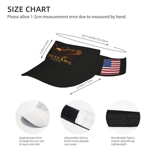 United States 250th Anniversary Hat USA Est 1776 America Patriotic Visor Cap Adjustable Sun Hat for Women Men Sports Beach - color: Black7